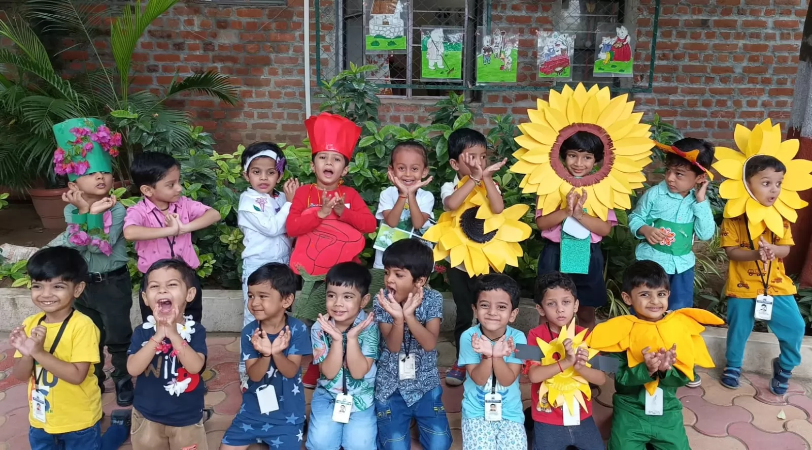Joyful moment at preschool